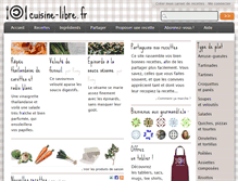 Tablet Screenshot of cuisine-libre.fr